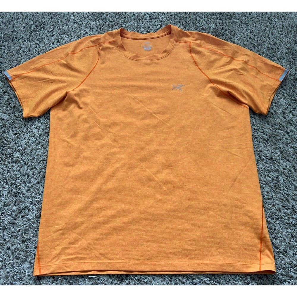 Arc'teryx Cormac Crew Short Sleeve Shirt Mens Medium Orange 15518
